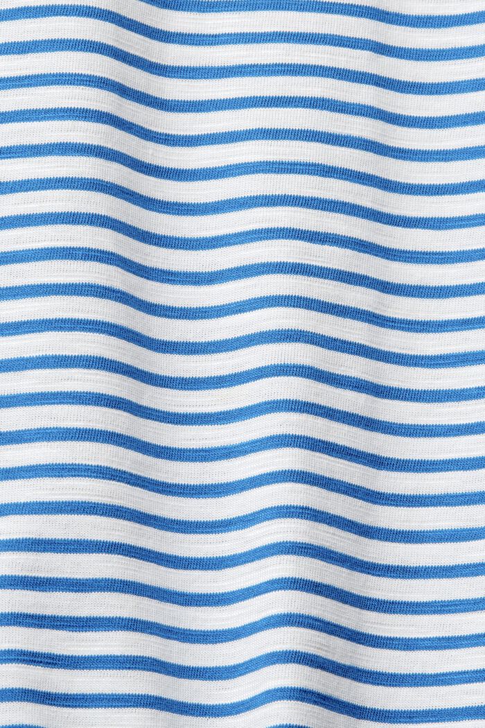 Striped cotton T-shirt, BLUE, detail image number 4
