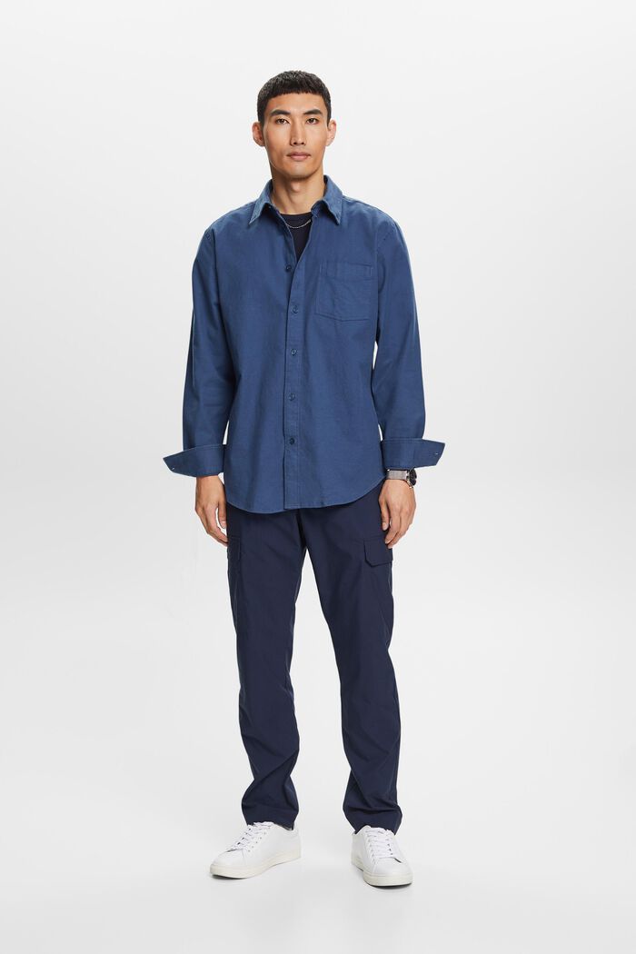 Twill Regular Fit Shirt, GREY BLUE, detail image number 0
