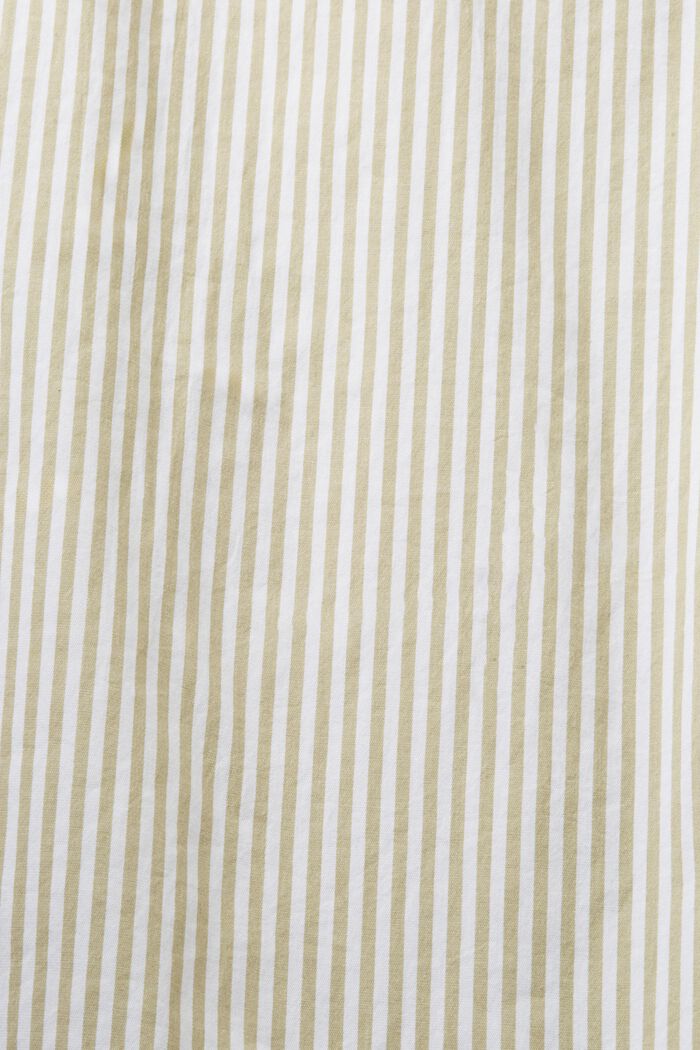Striped Cotton Poplin Shirt, PISTACHIO GREEN, detail image number 4