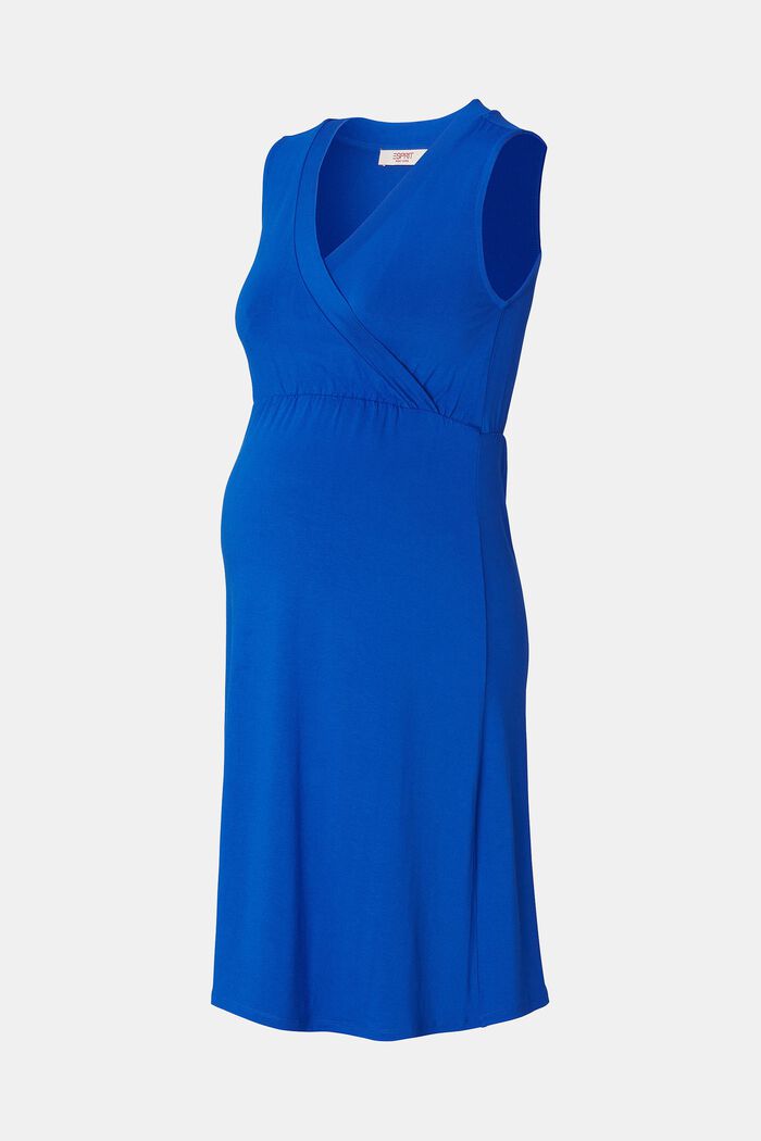 MATERNITY V-Neck Sleeveless Dress, ELECTRIC BLUE, detail image number 4