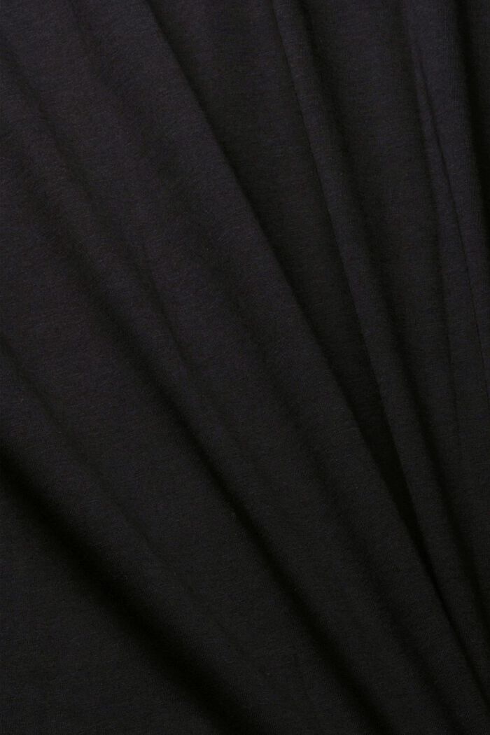 V-neck t-shirt of sustainable cotton, BLACK, detail image number 1