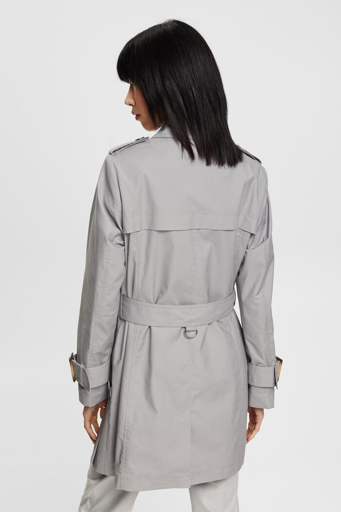 Double-breasted trench coat, MEDIUM GREY, detail image number 3