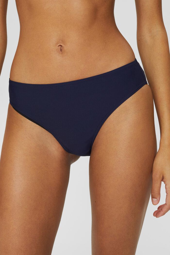 Recycled: plain bikini briefs, NAVY, detail image number 0