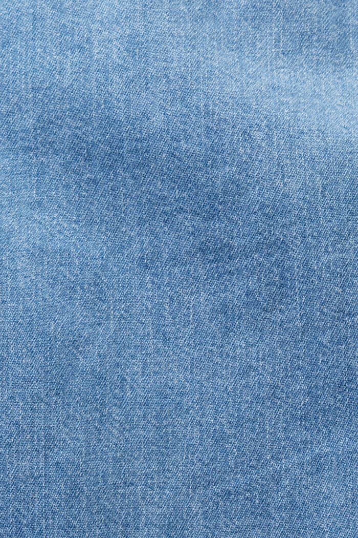 Belted Denim Jumpsuit, BLUE BLEACHED, detail image number 4