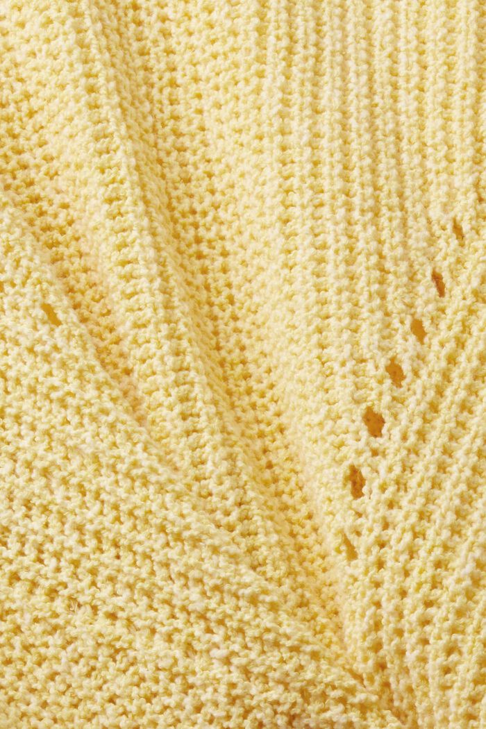 Loose knit cardigan, LIGHT YELLOW, detail image number 4
