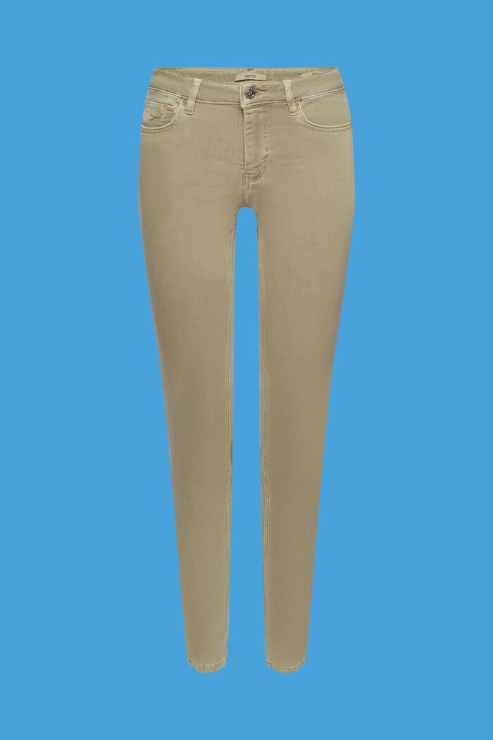 Mid-rise skinny jeans, LIGHT KHAKI, detail image number 6