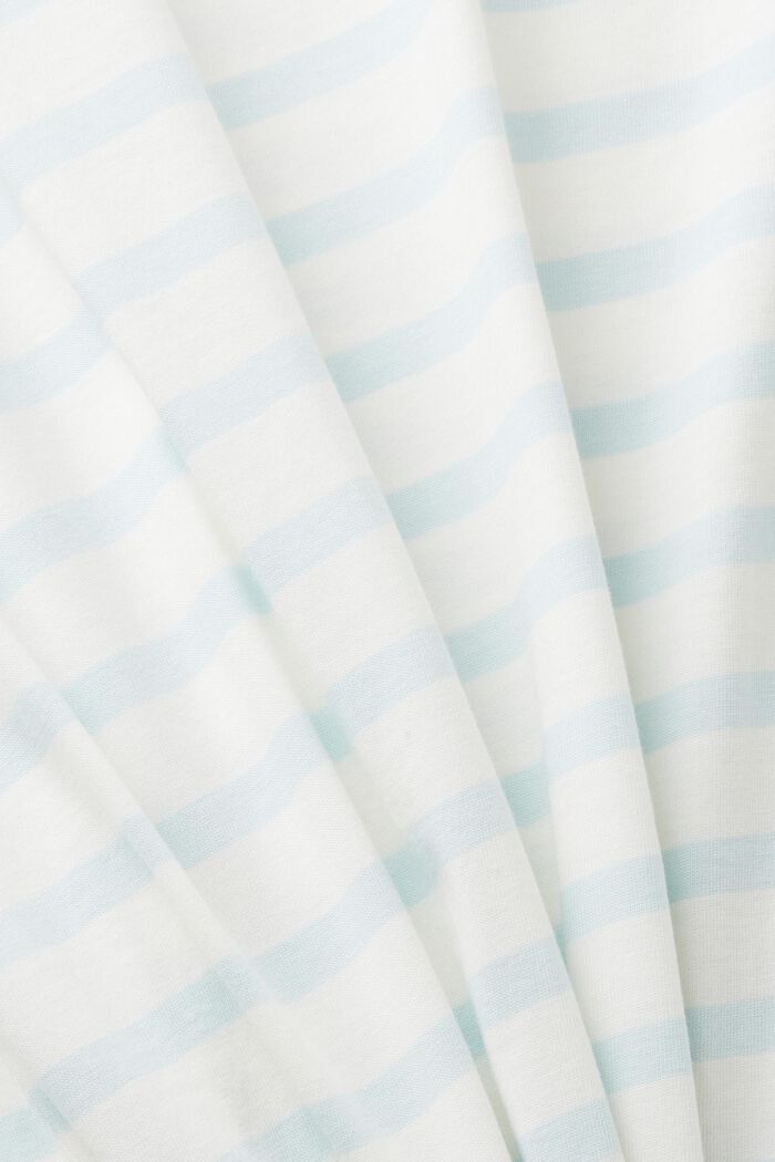 Striped sustainable cotton t-shirt, LIGHT AQUA GREEN, detail image number 5