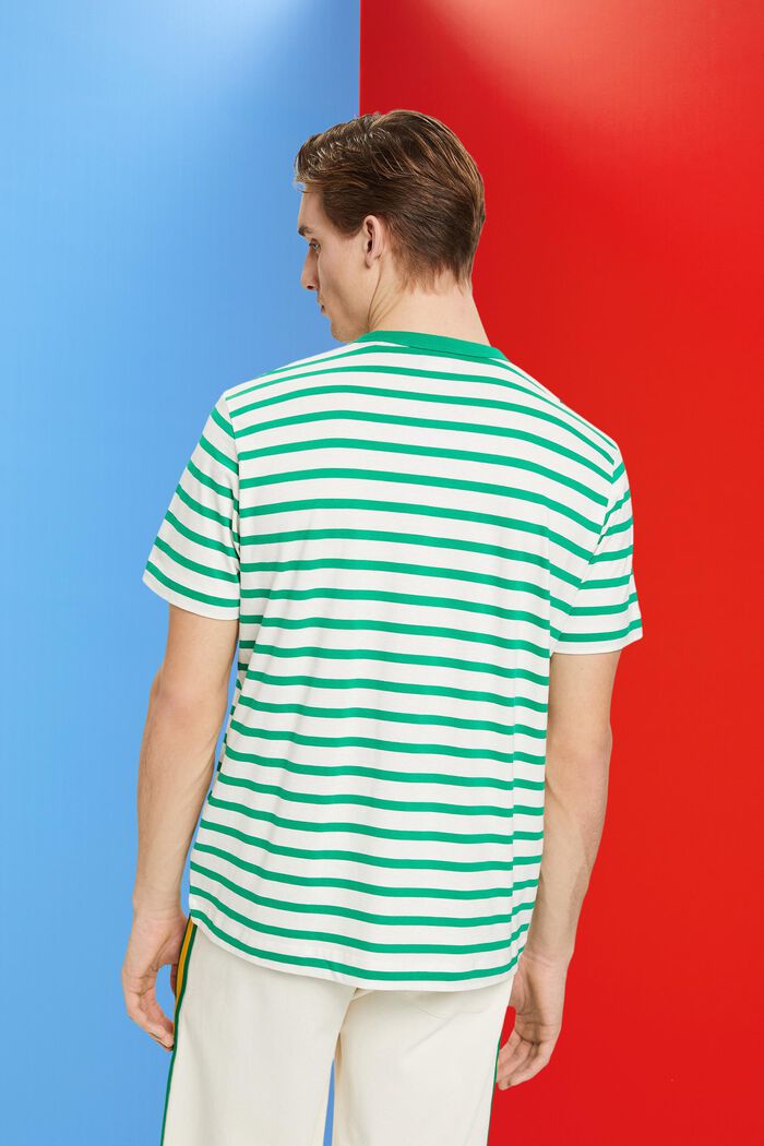 Striped sustainable cotton t-shirt, GREEN, detail image number 3
