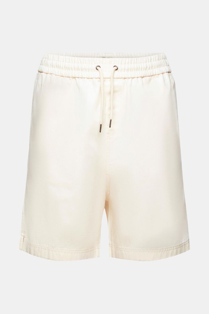 Pure cotton shorts with print on the back, CREAM BEIGE, detail image number 6