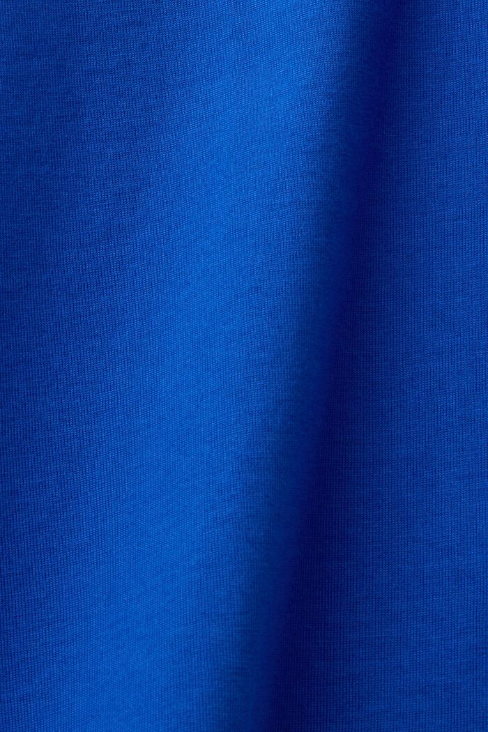Pima Cotton Crewneck T-Shirt, BRIGHT BLUE, detail image number 5