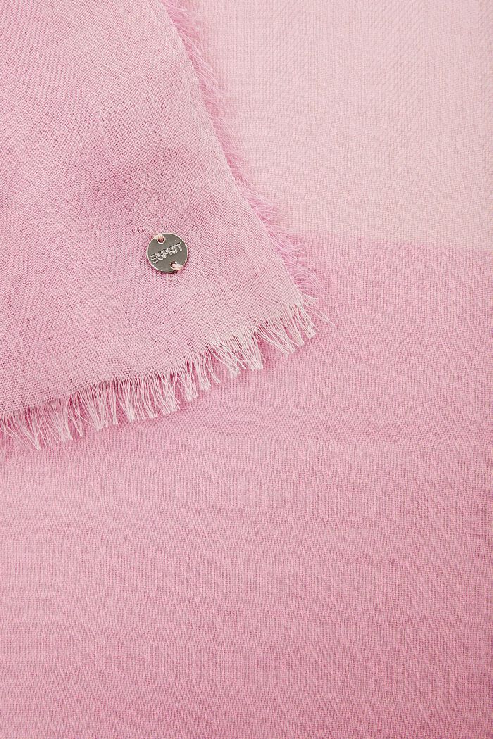 Tri-tone woven scarf, PINK, detail image number 1