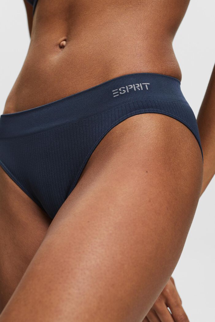 2-Pack Seamless Ribbed Microfiber Briefs, NAVY, detail image number 2