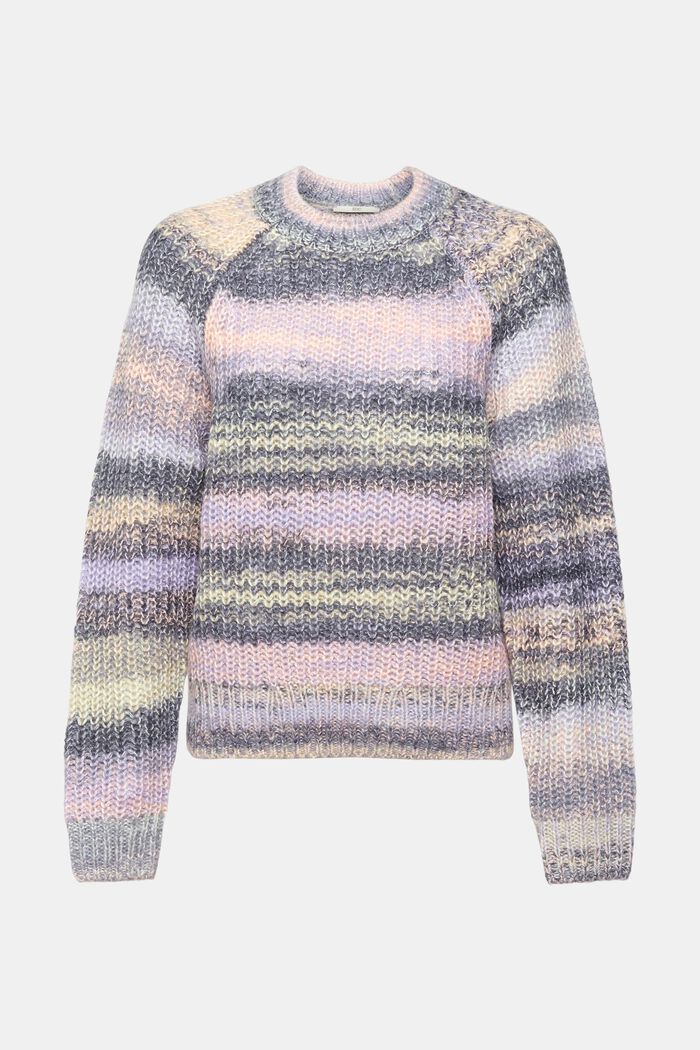 Chunky knit wool blend jumper, PURPLE, detail image number 2