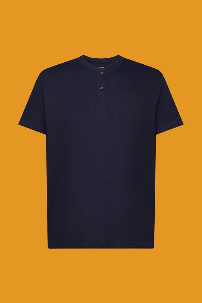 Cotton Henley T-Shirt, NAVY, detail image number 5