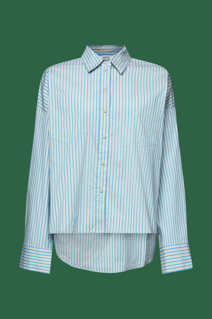Striped Button-Down Shirt, BLUE, detail image number 5