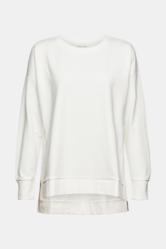 Sweatshirt in organic cotton, OFF WHITE, overview