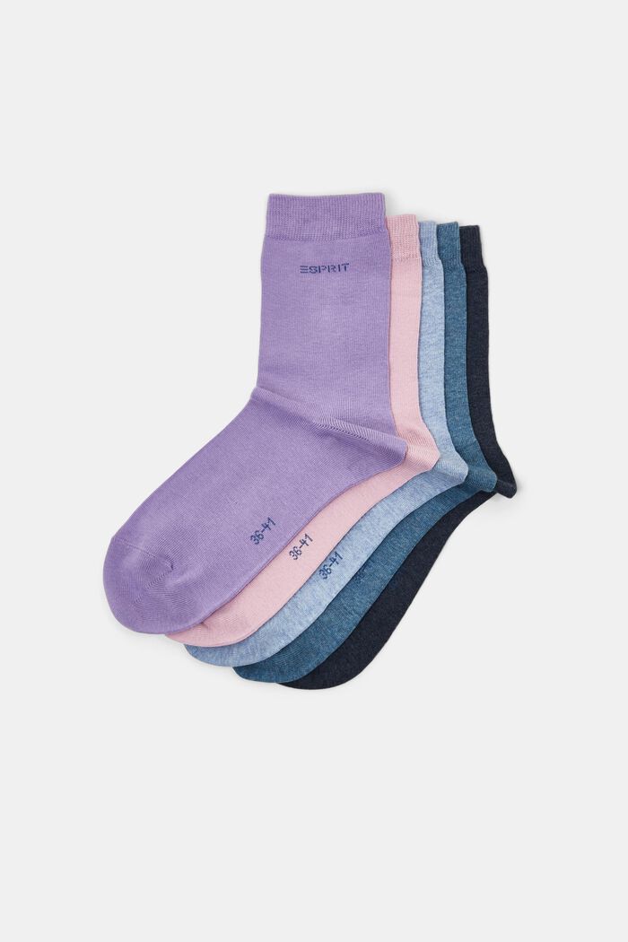 5-pack of socks, organic cotton, LILAC COLOURWAY, detail image number 0