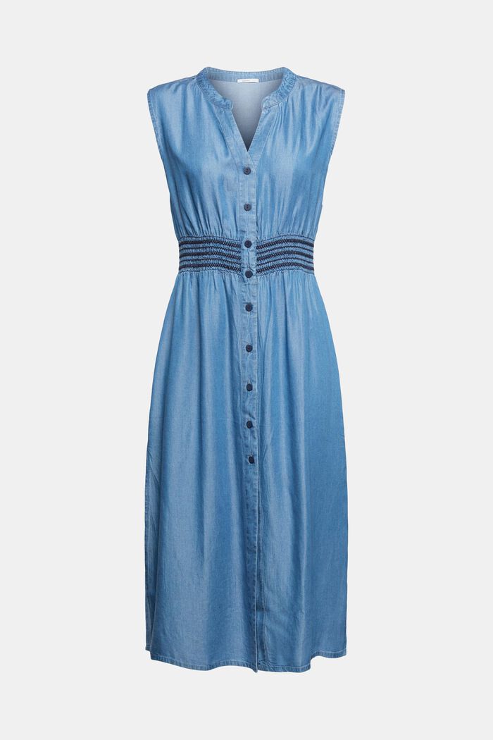 Dress with denim-look buttons