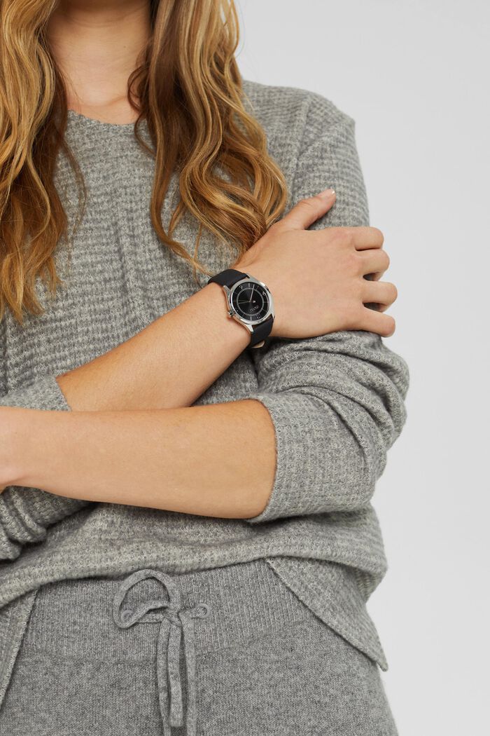 Vegan: watch with a faux leather strap