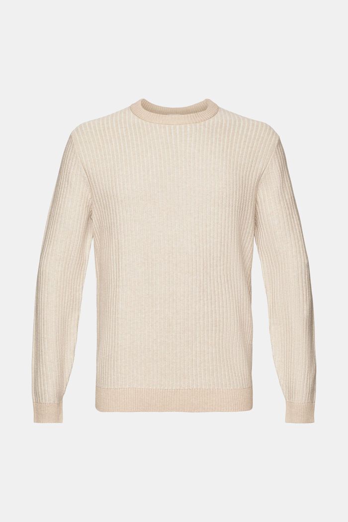 Two-coloured rib knit jumper, LIGHT TAUPE, detail image number 6