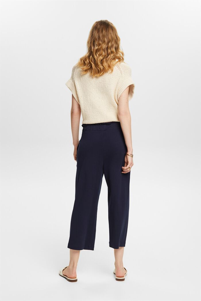 Cropped Culotte Pants, NAVY, detail image number 2