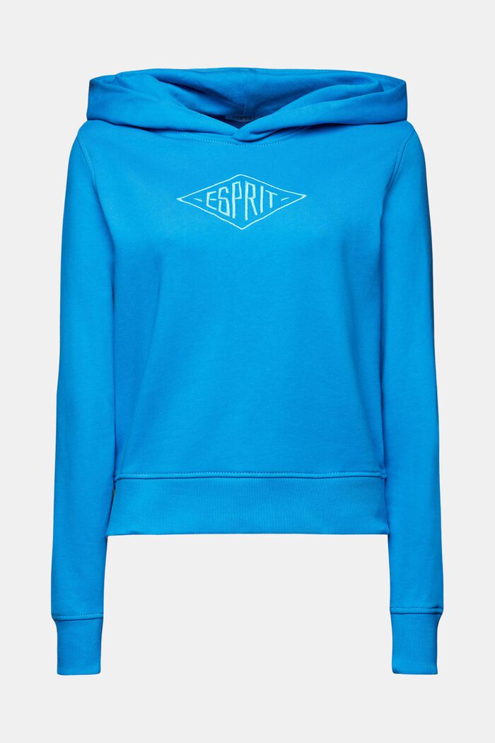 Embroidered Logo Hoodie, BLUE, detail image number 6