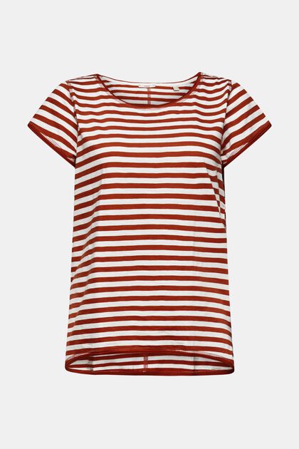 Striped roll edge t-shirt