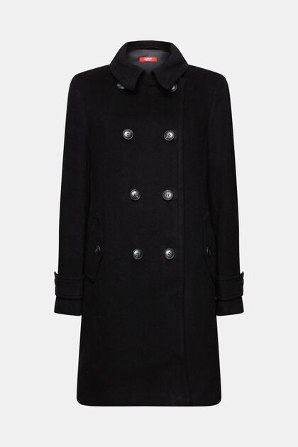 Recycelt: wool blend coat with cashmere