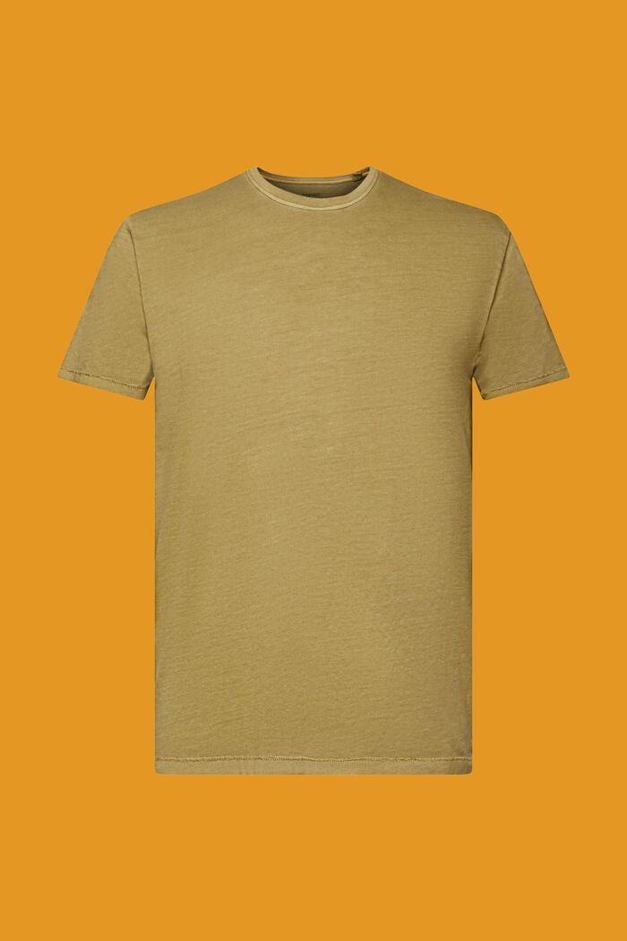 Washed T-shirt, 100% cotton, OLIVE, detail image number 6