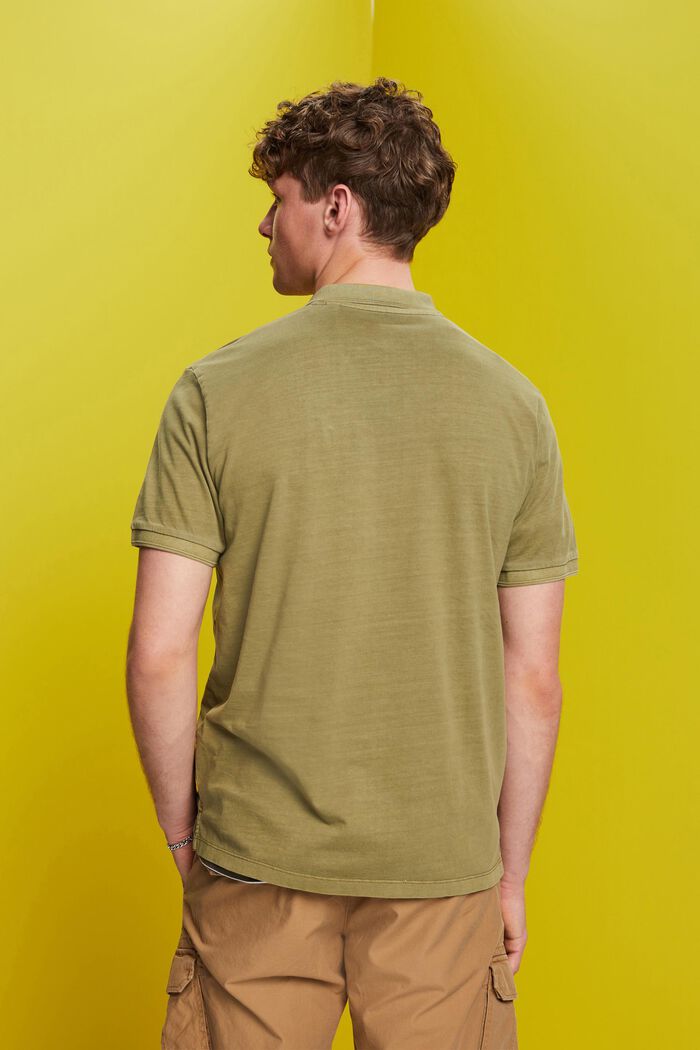 Jersey polo shirt, OLIVE, detail image number 3