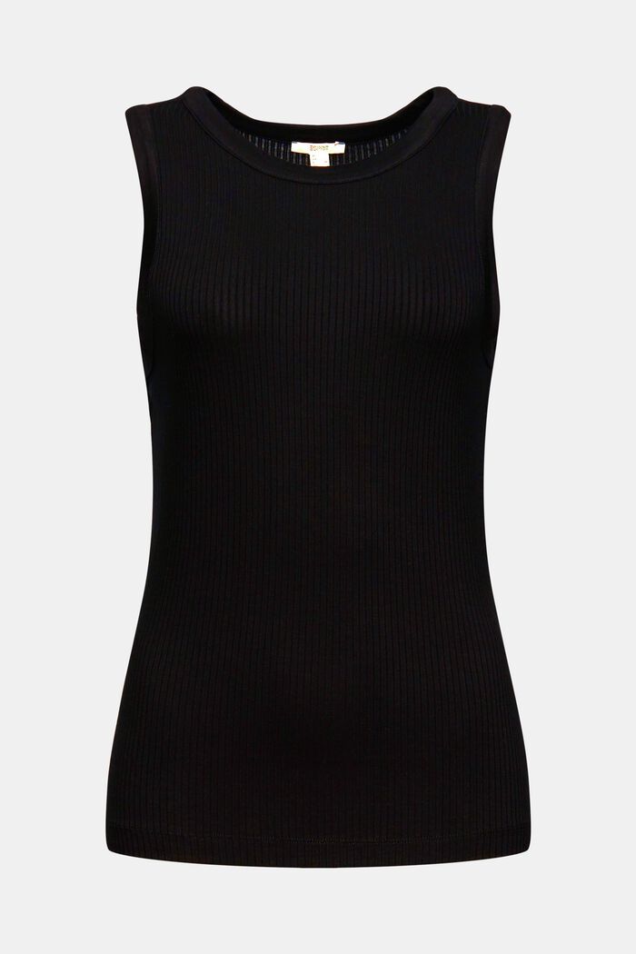 Ribbed tank top made of LENZING™ ECOVERO™