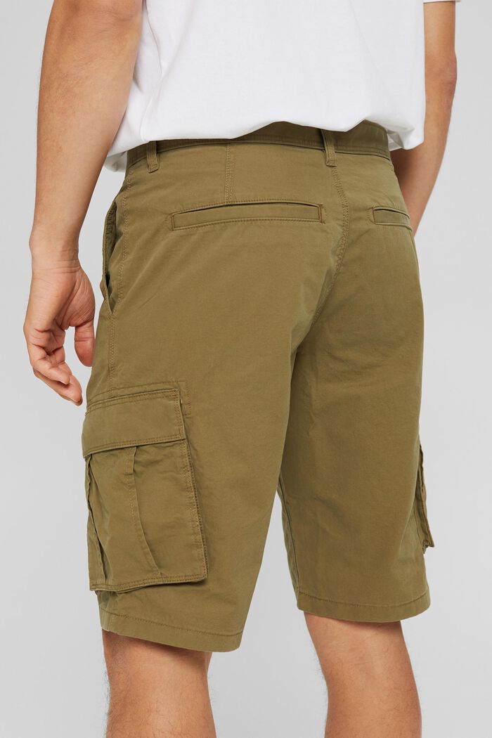 Cargo shorts in 100% cotton, OLIVE, detail image number 4