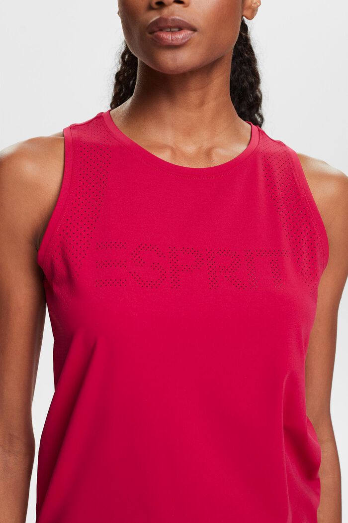 Active Sleeveless Top, DARK RED, detail image number 3