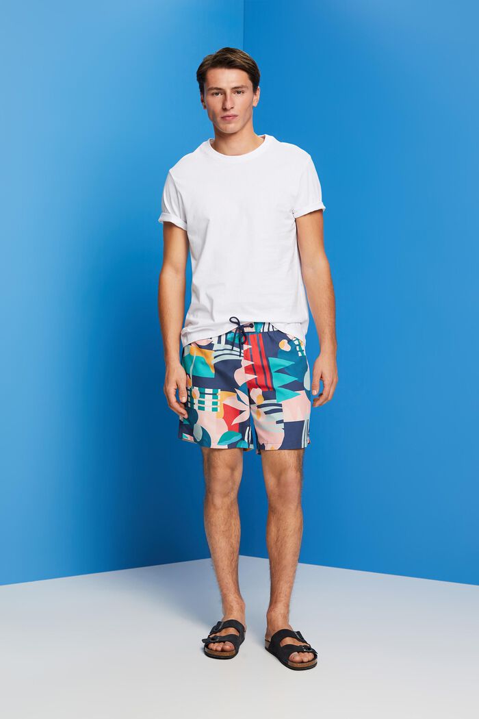 Swimming shorts with all-over pattern, INK, detail image number 1