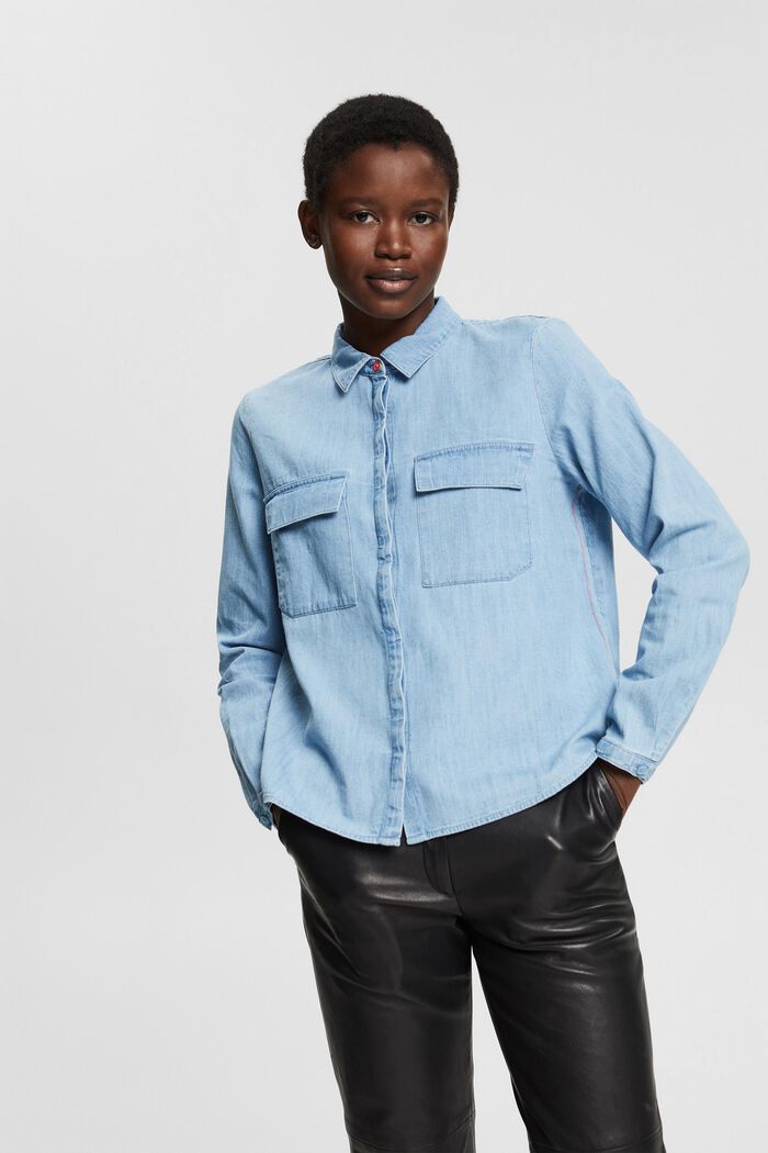 Denim blouse made of 100% cotton