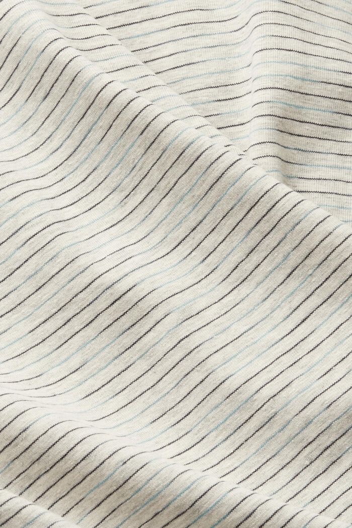 Fine stripe mélange t-shirt, TURQUOISE, detail image number 6