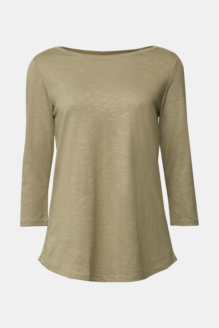 Organic cotton-jersey T-shirt, LIGHT KHAKI, detail image number 0