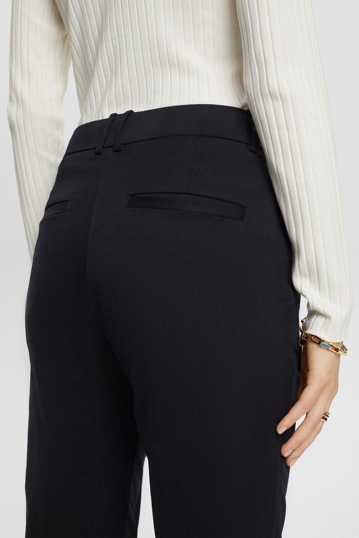 High-Rise Slim Fit Pants, BLACK, detail image number 2