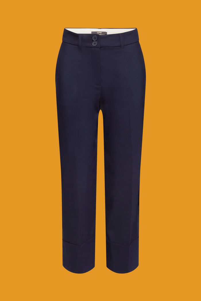 Cropped twill trousers, NAVY, detail image number 6