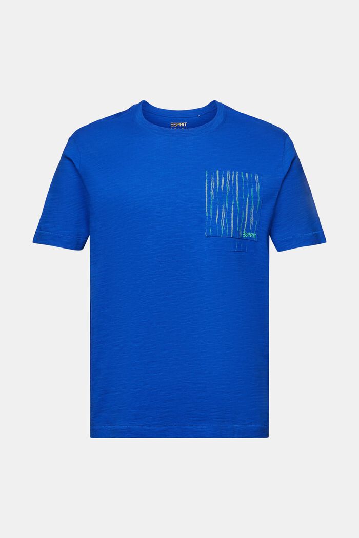 Cotton Slub Logo Pocket T-Shirt, BRIGHT BLUE, detail image number 5