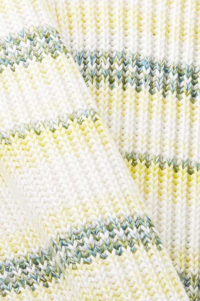 Striped Crewneck Sweater, PASTEL YELLOW, detail image number 5