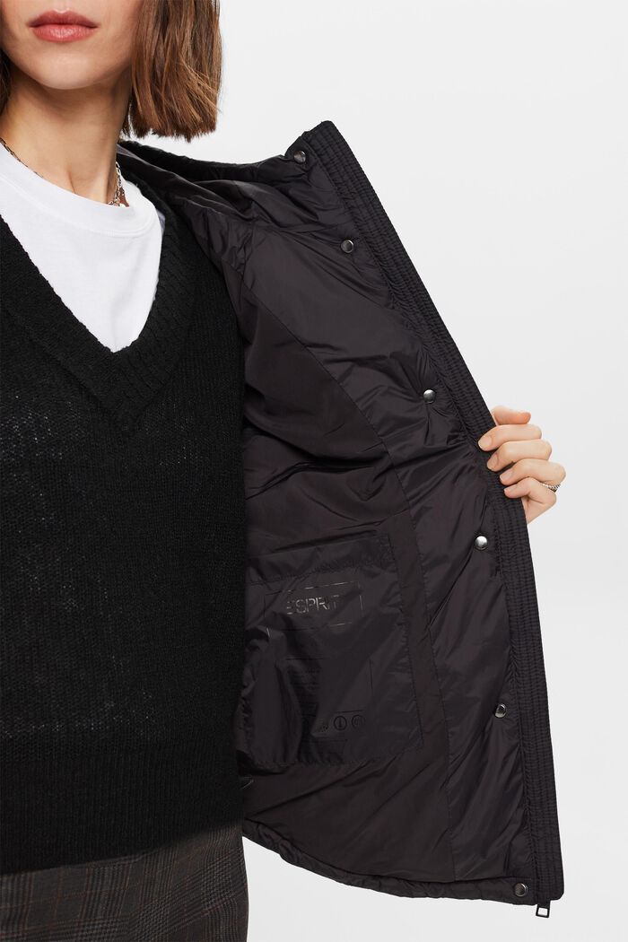 ESPRIT - Recycled: quilted waistcoat with a hood at our online shop