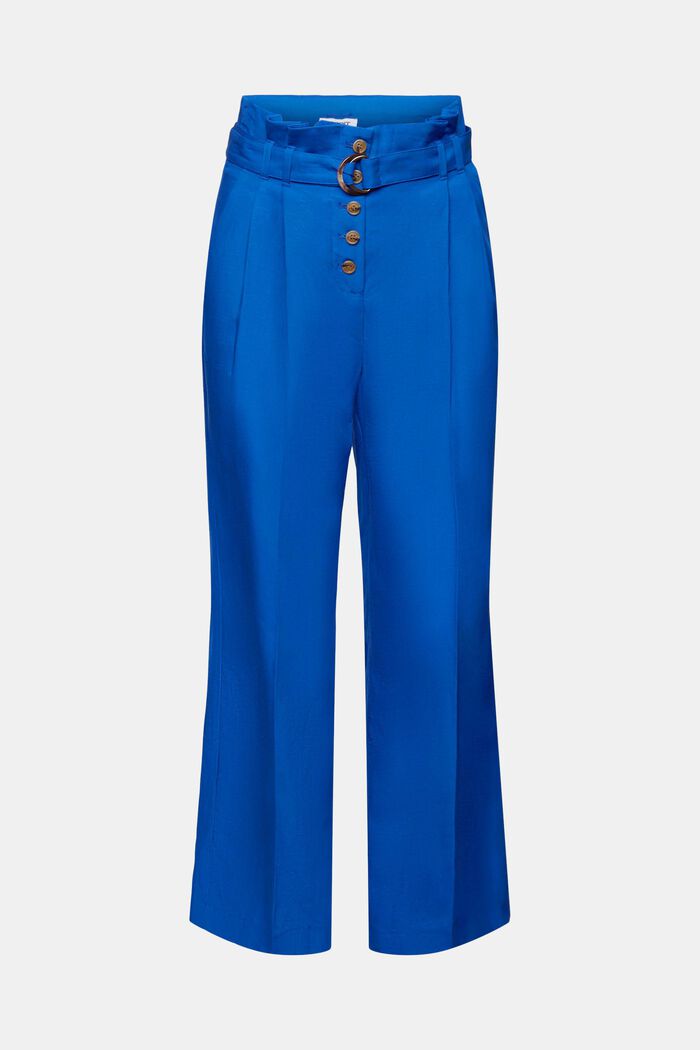 Mix and Match Cropped High-Rise Culotte Pants, BRIGHT BLUE, detail image number 7