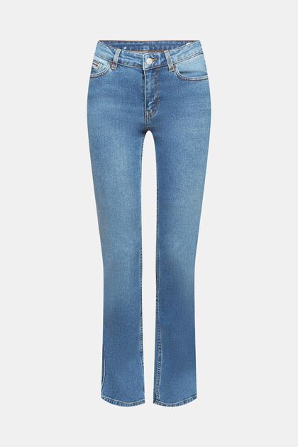 High-rise straight leg jeans, BLUE LIGHT WASHED, overview