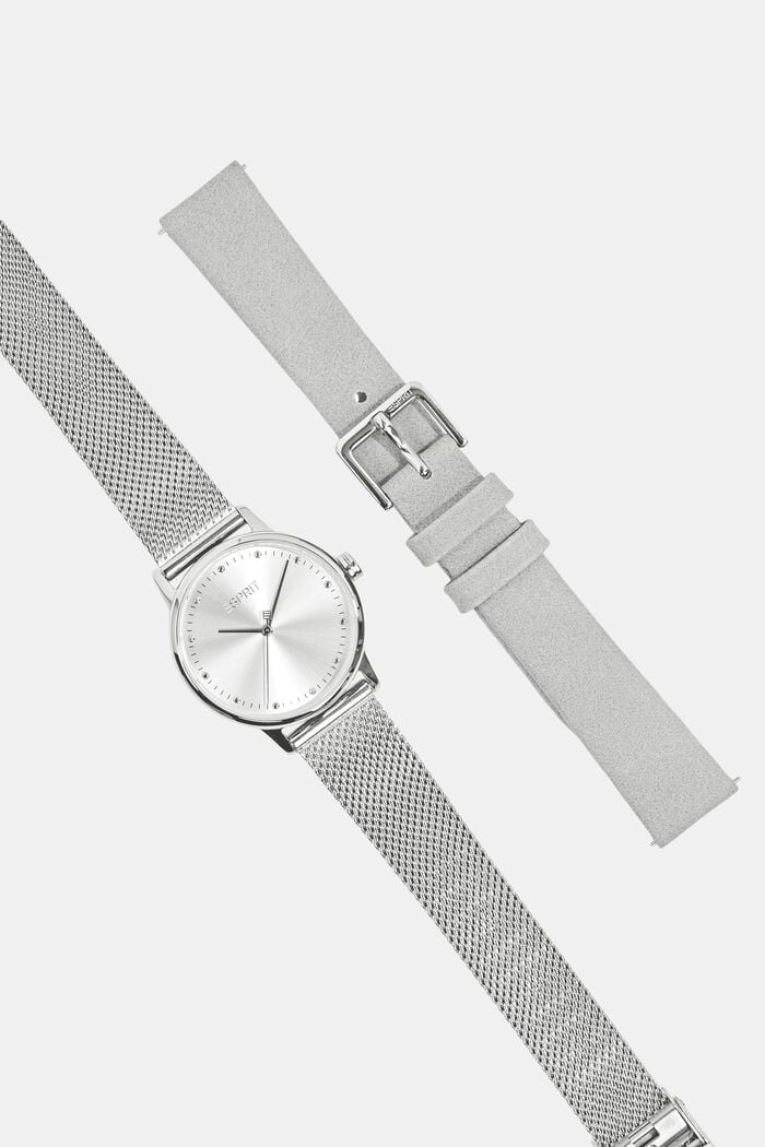 Watch set with interchangeable straps
