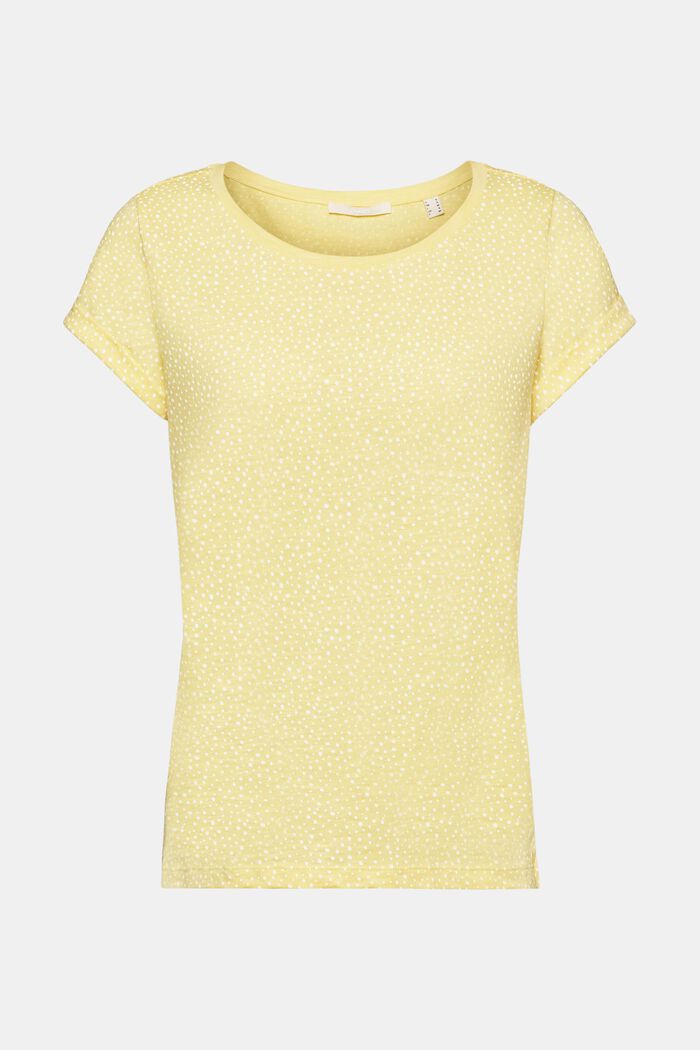 T-shirt with all-over pattern, LIGHT YELLOW, detail image number 6