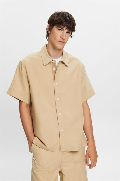 ESPRIT - Short-sleeved shirt, linen blend at our online shop