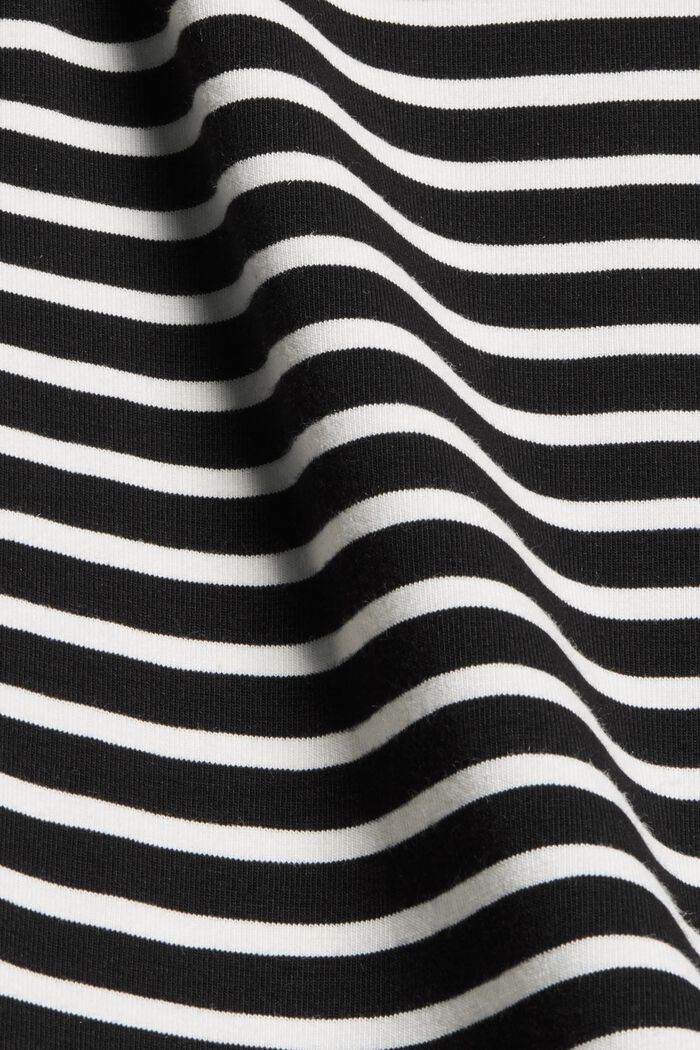 In a TENCEL™/ modal blend: Striped shirt, BLACK, detail image number 4
