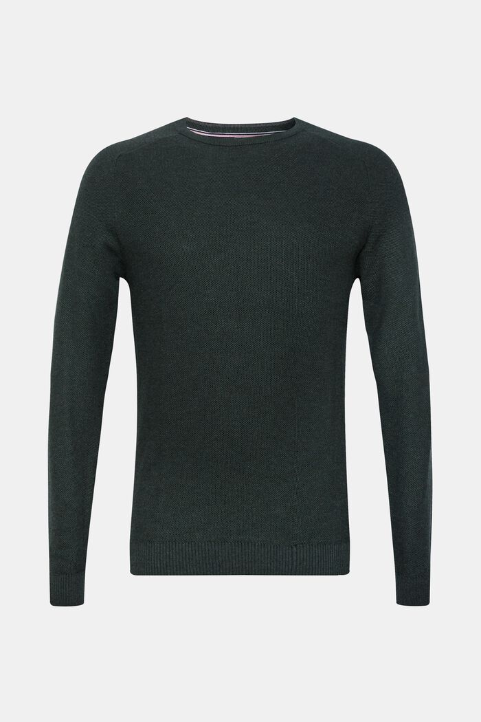 Piqué jumper, 100% cotton, DARK GREEN, detail image number 0