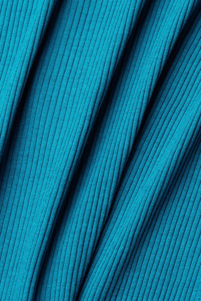 Long sleeve henley top, TEAL BLUE, detail image number 1